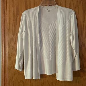 89th & Madison Ivory Knit Cardigan
